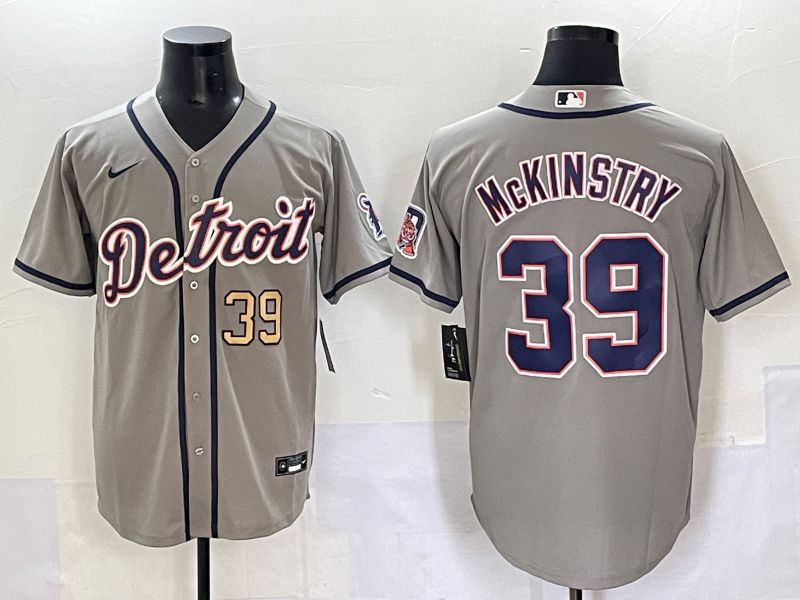 Men 2025 Detroit Tigers #39 Mckinstry Grey Game Nike MLB Jersey style 14->detroit tigers->MLB Jersey